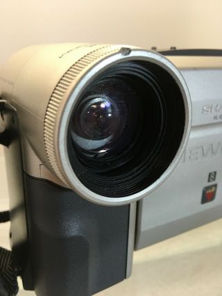 Vintage Sharp Silver Viewcam Camera w/ Black Leather Travel Carrier B815 7