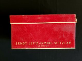 Vintage Leica M3 BOX ONLY Ernst - GMBH - Wetzlar - Germany Red Felt Covering 2