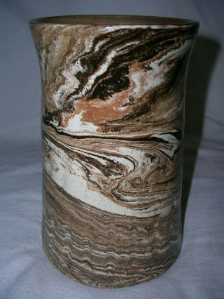 Vintage Niloak Inluenced Mission Swirl Arts And Crafts Pottery Studio Vase