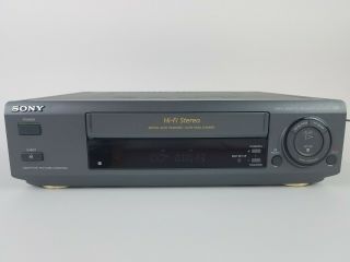 Sony Slv - 676hf Vcr 4 Head Stereo Vhs Recorder And With Av Cable