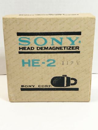 Vintage Sony He - 2 Head Demagnetizer Ac 117v 60hz 25w Cassette/reel To Reel/games