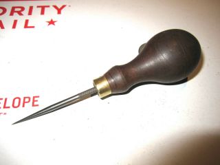Vintage Very Good Quality Leather Awl Tent Sailmakers Awl Good Cond.  5 "