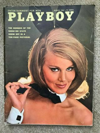 Vintage Playboy March 1967 Fran Gerard Pom Sharon Tate Pictorial Issue Vargas