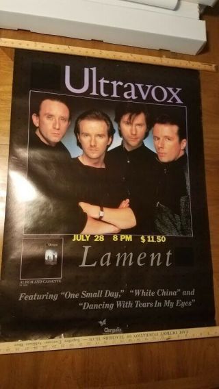 Ultravox " Lament Tour " Vintage 1980 