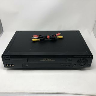 Sony Slv - 779hf Vcr Vhs 4 Head Video Cassette Recorder With Av Cable