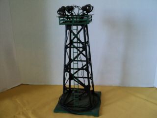 Vintage,  Lionel,  395,  Model Train Flood Light Tower - Black Steel,  Green Trim