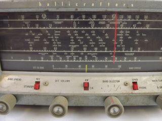 Vintage HALLICRAFTERS S - 38E Tube Ham Radio Shortwave Receiver 5