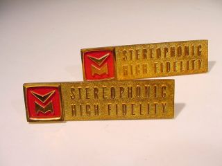Vm Voice Of Music Nameplate Badge Pair For Monoblock Amp Pair Project (frees/h)