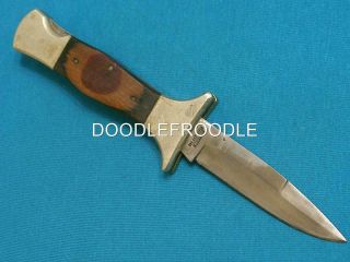 Vintage Bear Hunter Lockback Folding Dirk Dagger Hunter Bowie Knife Knives Old