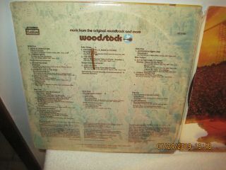 Vintage Woodstock 3 Record Set Cotillion Records SD3 - 500 2