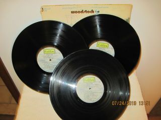 Vintage Woodstock 3 Record Set Cotillion Records SD3 - 500 4