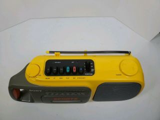 Vintage Sony Sports Radio Cassette Recorder Model CFM - 104 - 3