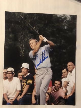 Arnold Palmer Signed Autograph Pga Old Vintage 11x14 Photo The King Hof Legend