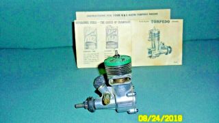 Vintage K & B Torpedo 29 - S Model Airplane Engine.  With Instructions. 4