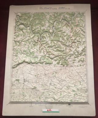Vintage Raised Relief Mammoth Cave National Park Kentucky Topo 3d Map