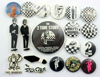 Ska And Two Tone Badges 19 X Vintage Pin Badges The Specials The Selecter