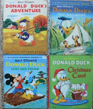 4 Vintage Little Golden Books Walt Disney 