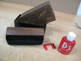Discwasher D3 Vinyl Lp Record Cleaning Kit Fluid Bottle Brush Pad Vintage