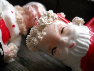 Vintage Spagetti Santa And Mrs Claus Salt And Pepper Shakers 1950s