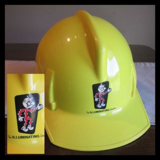 Reddy Kilowatt Yellow Hard Hat Protective Helmet Vintage Illuminating Co.