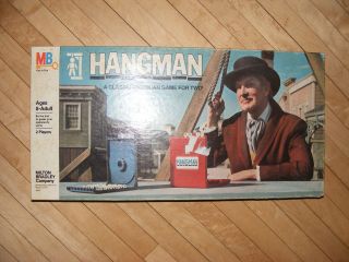 Vintage 1976 Hangman Board Game Milton Bradley Complete