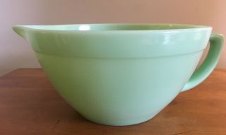 1950s Vintage Fire King Jadeite Large Mixing,  Batter Bowl With Spout - Jadite