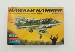 Vintage Monogram Hawker Harrier 1:48 Scale,  Model Plane Kit,  5420