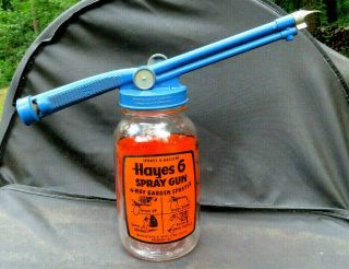 Vtg Hayes 6 Gal.  Spray Gun Glass Jar Garden Sprayer Lawn Fertilizer Insecticides