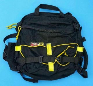 Vintage Cyclesmith Pannier Bike Bag Commuter Pack Backpack Sack Black W/ Yellow