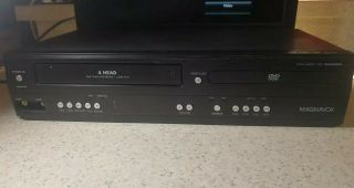 Black Magnavox Dv225mg9 4 Head Vcr/dvd Player Combo Unit Fully &