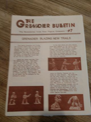 Grenadier Miniatures Bulletin - Number 7 - Vintage 1980s
