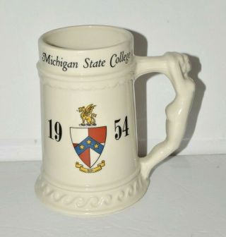 Naked Lady Handle Mug Vintage Beer Stein 1954 Michigan State College Msu Spartan