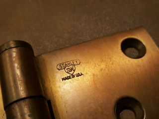 4 Vintage Heavy Duty Door Hinge Brass Steel 5 