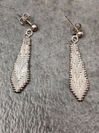 Vintage Victorian Sterling Silver Chandelier Waterfall Earrings 3