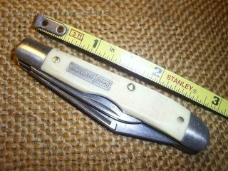 Vintage Usa Sears Craftsman 95041 Pocket Jack Knife Old 2 7/8 " Delrin Handle Nr