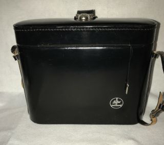 Vintage Paillard Bolex Camera Case Bag Red Velvet Lining W/ Lock & Key
