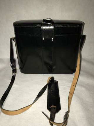 Vintage Paillard Bolex Camera Case Bag Red Velvet Lining W/ Lock & Key 2
