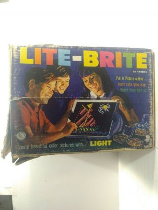 Vintage 1967 Hasbro Lite - Brite Toy Game 5455 Still Gm741