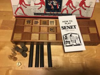Vintage Senet Board Game of Egyptian Pharoahs Wood Board 1987 Northwest Corner 2