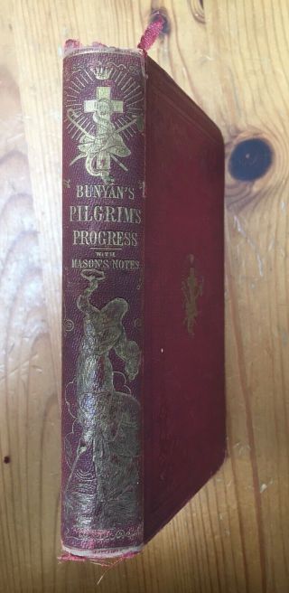 Old Book The Pilgrims Progress With Masons Notes By John Bunyan
