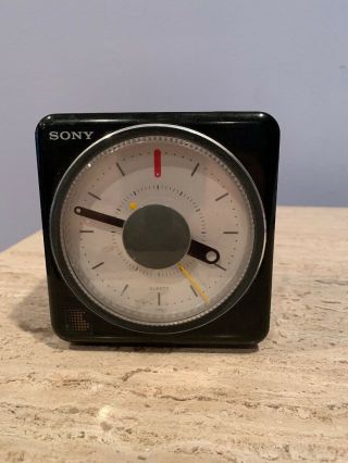 Vintage 1986 Sony Icf - A10w Black Clock