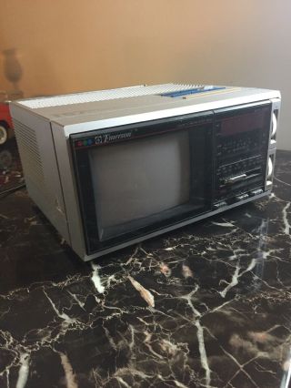 Emerson 1980s Tc7 Vinatge Color Tv/digital Clock Radio & Alarm Battery Backup