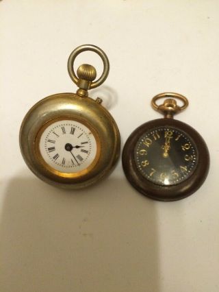 2 Vintage No Name Small Pocket Watches For Repair 031667