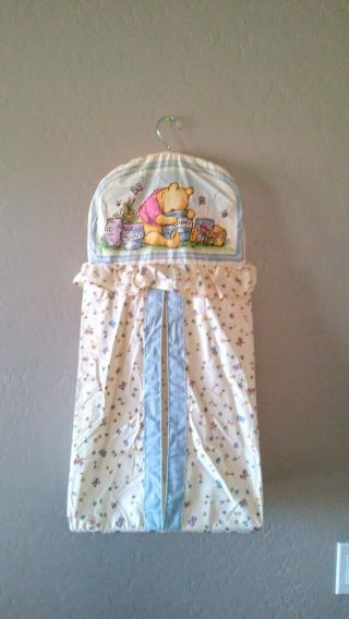 Vintage Classic Winnie The Pooh Baby Crib Diaper Stacker