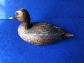 Pucon,  Chile Carved & Painted Wooden Duck Decoy Signed Wood Carving -