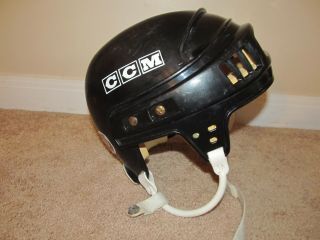 Vtg Vintage Black Ccm Ht3 Hockey Helmet - Adult L