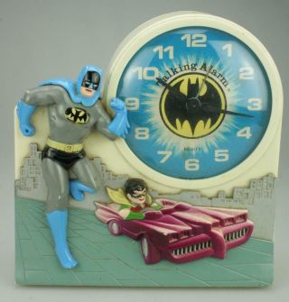 Batman And Robin Talking Alarm Clock Vintage 1974 Janex Partly Pr374