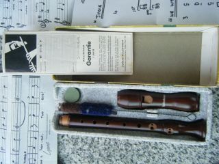 VINTAGE EINE MOLLENHAUER BLOCKFLOTE C Sopran Wooden German Recorder Flute 8
