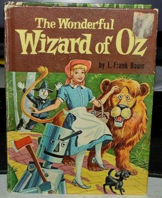 Vintage The Wonderful Wizard Of Oz Book 1957 Hardback By L.  Frank Baum,  Whitman