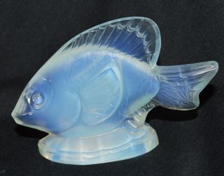 Vintage Sabino Opalescent Poisson Ondine Trout Fish Figurine With Label Estate